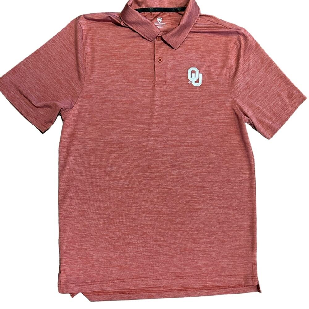OU University of Oklahoma Polo Style Shirt in Red with White Embroidered Logo XL